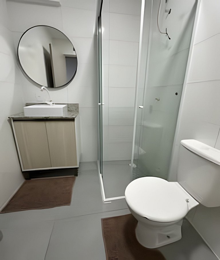 Flamingo pé na areia Matinhos - 209 -2 Quartos- Vista do mar