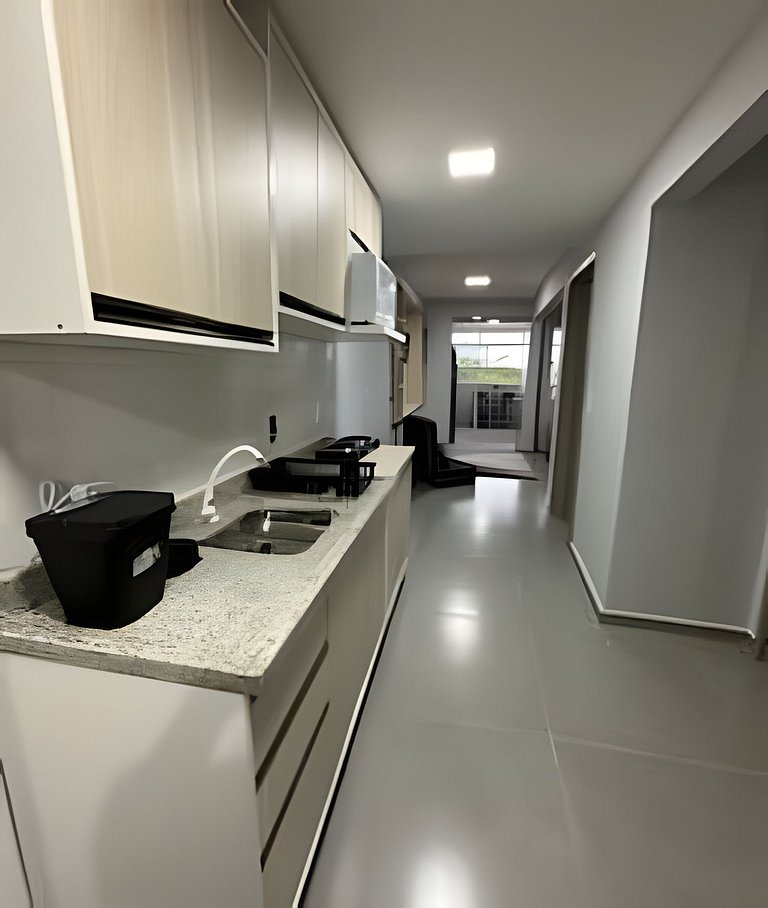 Flamingo pé na areia Matinhos - 209 -2 Quartos- Vista do mar