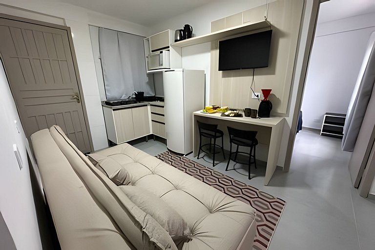 Flamingo pé na areia Matinhos - 207 -1 Quarto- 50m da praia