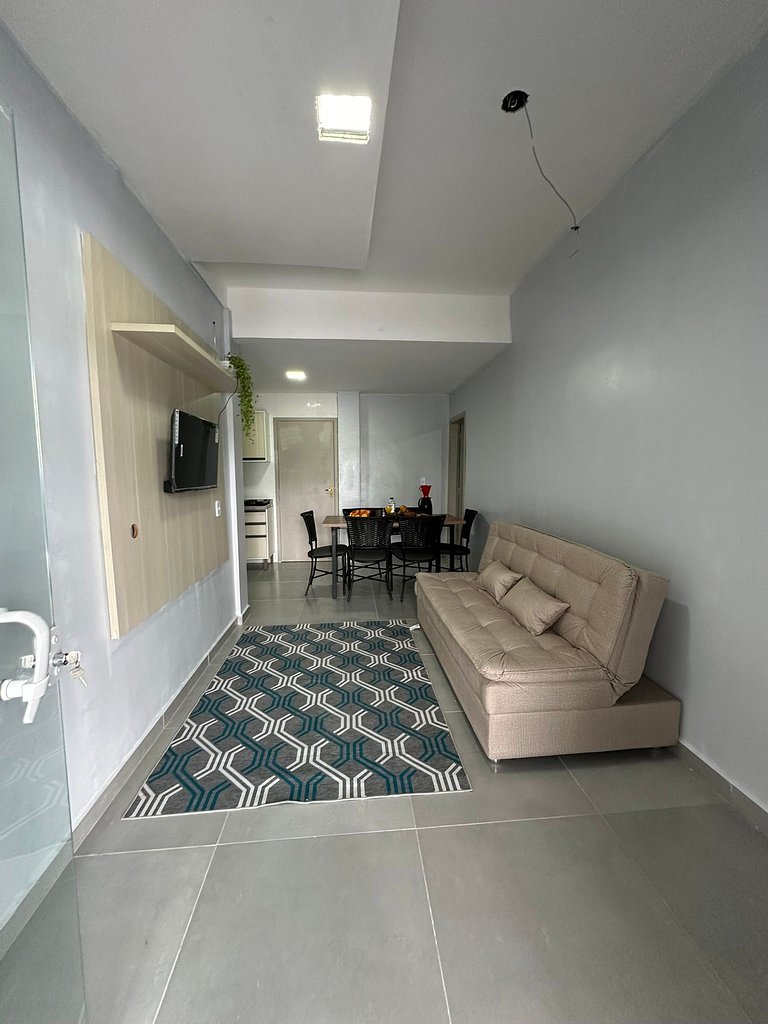 Flamingo pé na areia Matinhos - 103 - 2 Quartos - 50m da pra