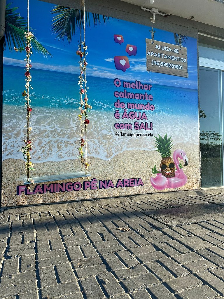 Flamingo pé na areia 207 -1 Quarto- 50m da praia - Segundo P