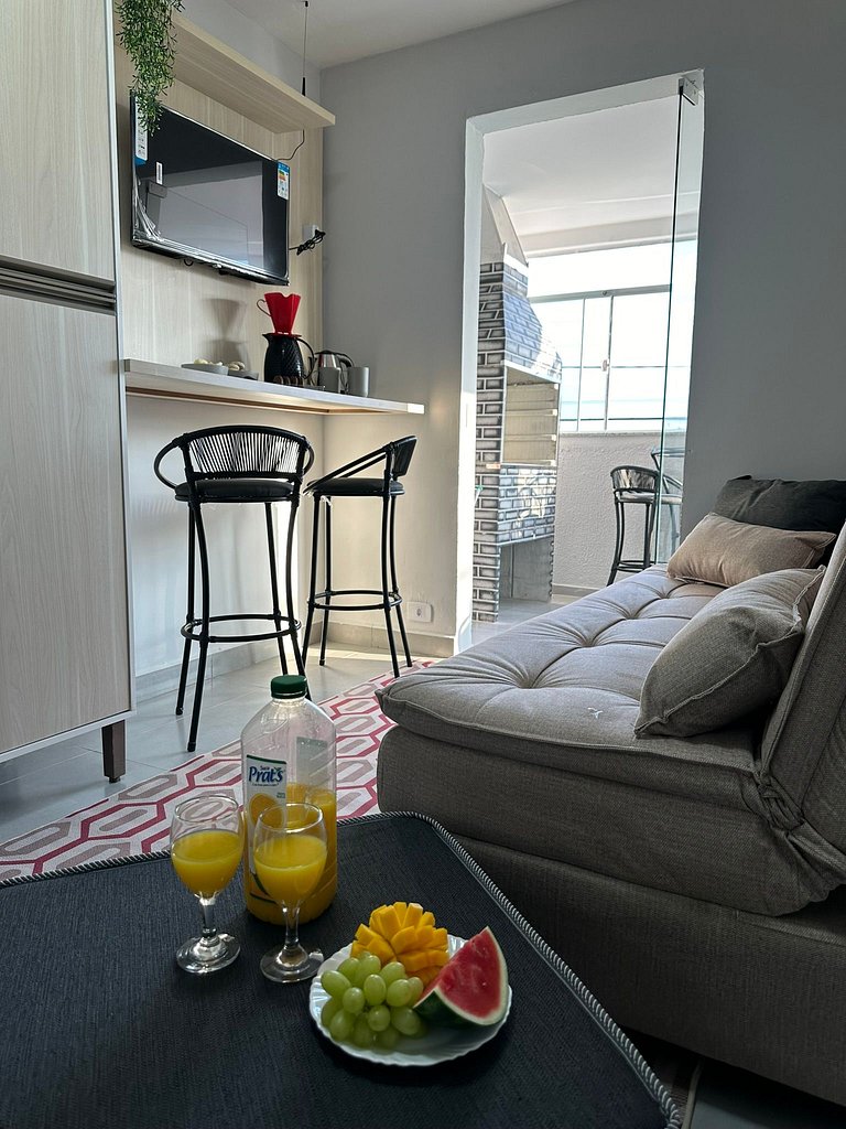 Flamingo pé na areia Matinhos - 205 -2 Quartos- Vista mar -