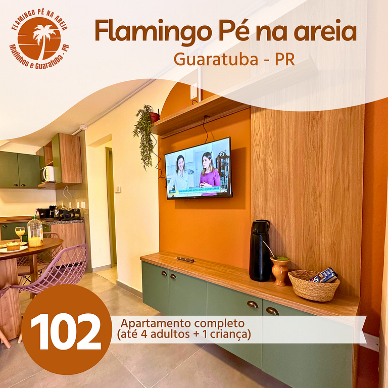 Flamingo Guaratuba 102 - 100m da praia - Térreo