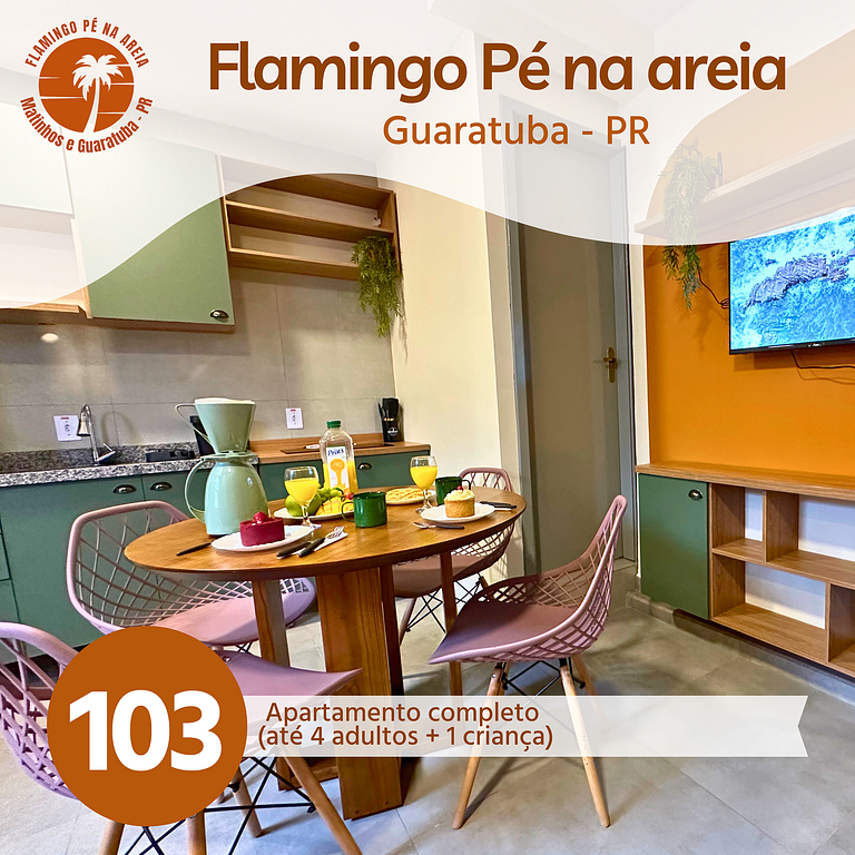 Flamingo Guaratuba 103 - 100m da praia - Térreo