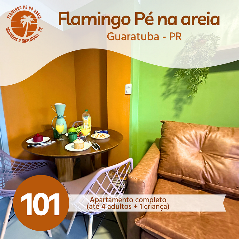 Flamingo Guaratuba 101 - 100m da praia - Térreo